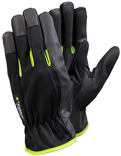 Ejendals Handschuh Tegera 515 aus Synthetikleder, Größe 7, 1 Stück, schwarz/grün, 515-7