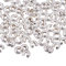 PH PandaHall Environ 100pcs/sac Laiton Perles a ecraser Crimp Beads Covers Assortiments d'artisanat Argent 4mm
