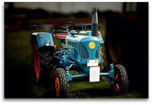 Premium Textil-Leinwand 120 x 80 cm Quer-Format Traktor Oldtimer Lanz Bulldog | Wandbild, HD-Bild auf Keilrahmen, Fertigbild auf hochwertigem Vlies, Leinwanddruck von Peter Roder