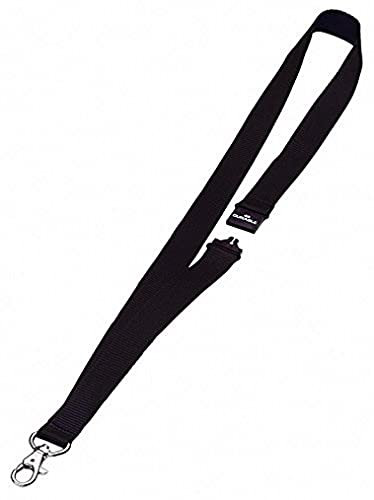 Durable Textilband (mit Sicherheitsverschluss, 44 x 20 mm) Packung à 10 Stück, schwarz, 813701