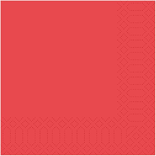 Duni Servietten 33 x 33 cm 1/4 F 3-lagig, rot