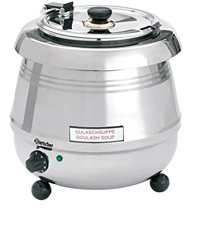 Zuppiera elettrica da 9 litri modello De Luxe Inox - Bartcher 100058