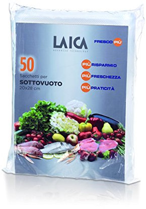 Laica Vakuumbeutel VT3504 Verpackung mit 50 Stk. Vakuumbeutel Abmessung 20x28 cm