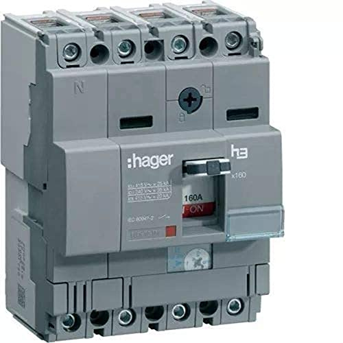 Hager HNA161H Leistungsschalter h3 x160 TM ADJ 4P4D N0-100 160A 40kA CTC 3250613131005