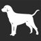 INDIGOS UG Aufkleber - Autoaufkleber - JDM - Die Cut - Lab Labrador Retriever Dog weiß Decal Auto Sticker - weiß - 111mm x88mm