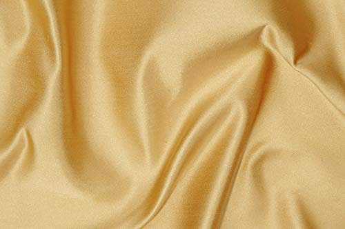SUPGOD Gorgeous Silky Satin Fabric, Dressmaking, Wedding, Prom - Per Metre (Champagne Gold)
