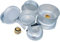 Hochwertiges 10 teiliges CI Outdoor Spiritus Camping-Kochset Deluxe für 2-3 Personen aus Alumiunium mit Spititus Kocher 2 Töpfe, Deckel, Pfannen Teller Wasserkessel mit Einsatzsieb Haltegriff