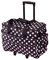 Sewing Online Große Nähmaschinen-Trolley-Tasche auf Rollen aus strapazierfähigem schwarzem Stoff mit weißen Punkten, 51 x 38 x 28 cm, Birke 006106/BW