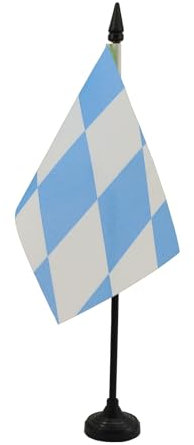 AZ FLAG - Tischflagge Bayern - 15x10 cm - Bayern Tischfahne 10 x 15 Cm - Flaggen