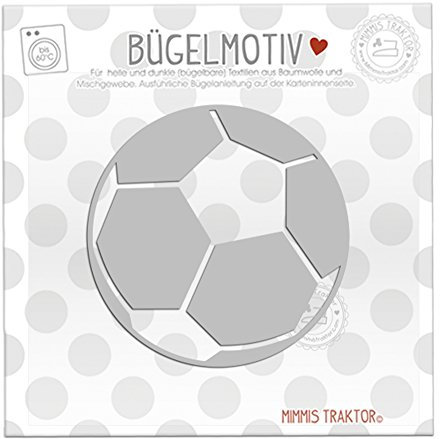Bügelbild Reflektor Fußball 9 cm x 9 cm SILBER Aufbügler Applikationen Bügelsticker für Stoffe Textilien Kinder zum Aufbügeln Flicken