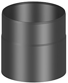 Ofenrohr/Kaminrohr/Rauchrohr mit 150 mm Länge und 160mm Innendurchmesser, schwarz