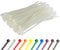 Gocableties - Bridas plastico blancas para cables - 100 Piezas - 200 mm x 4,8 mm - Resistentes a los rayos