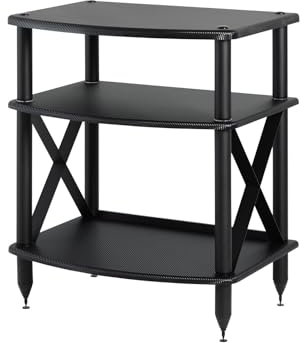 Pangea Audio Vulcan TT Turntable Stand with Vinyl Record Storage (Carbon Fiber)