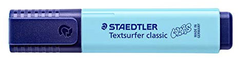 STAEDTLER 364 C-305 Textsurfer classic 364 Pastell Vintage Textmarker (hohe Qualität Made in Germany, mit großem Tintenspeicher für extra lange Markierleistung) 10er-Schachtel himmelblau