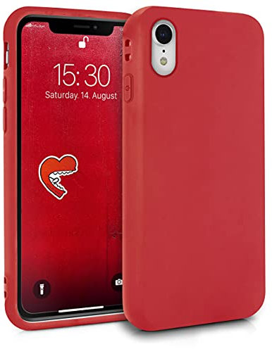 MyGadget Coque pour iPhone XR - Case TPU Souple & Soft - Cover Protection Extra Fine & Légère - Étui Coloré Anti Choc et Rayures - Rouge