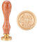 Beadthoven Wachssiegel-Stempel, Retro, Kupfer, Messing, Wachssiegelstempel mit abnehmbarem Holzgriff, 25,5 mm, für Umschläge, Einladungen, Hochzeitskarten (Made with Love)
