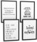 Papierschmiede® Premium Spruchposter Set 4er DIN A4 (21x30 cm) Motiv: You’re Great, Liebe Talent Charakter, Typografie Bilder Schlafzimmer Wohnzimmer ohne Rahmen