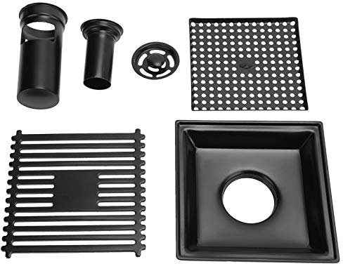 Sxhlseller 12x12 cm Copertura di Scarico a Pavimento per Doccia Griglia di Scarico per Doccia da Bagno con Filtro Rimovibile con griglia Rimovibile Anti-intasamento
