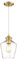 Westinghouse Lighting 6119640 Einflammige traditionelle Pendelleuchte Ramsey von Westinghouse Lighting für Innenbereiche, Ausführung in champagnerfarbenem Messing, Klarglas, Champagnerfarbenes Messing