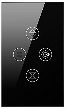 YZWHKJ Interruttore Tapparelle WiFi Interruttore della Luce della Tenda del tapparelle del Rullo WiFi per Il Lavoro Elettrico delle Tende motorizzato Interruttore WiFi per Tenda (Color : 2 Black)