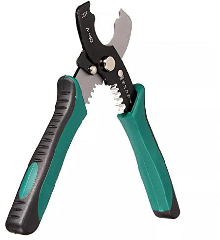 Cable Cutter Wire Stripper Multi-function Wire Stripping Tool Spring Crimping Pliers Wire Cable Stripper 8 Inch