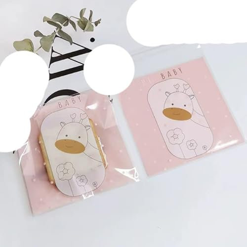 100 Stück Backverpackung Keksbeutel Mondkuchen Plätzchen Beutel selbstklebend Snack Food Süßigkeiten Verpackungsbeutel 10 * 10cm-126,10x10cm