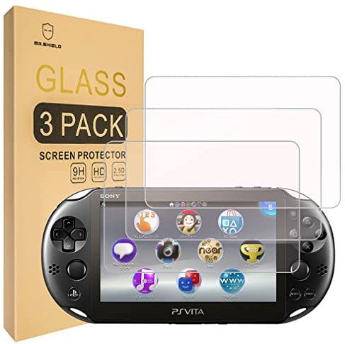 Mr.Shield [3-PACK] Designed For Sony PS Vita 2000 / Sony PlayStation Vita PSV 2000-Max [Tempered Glass] Screen Protector