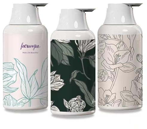 shampoo and conditioner dispenser with Labels and Funnel, 3pcs 500ml Pump Press Shower Containers, Empty Refillable Shampoo Body Soap Conditioner, Shower Gel Plastic Bathroom Press Lotion Dispenser