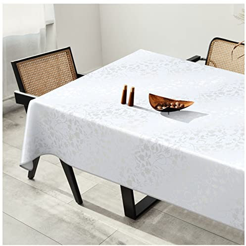 Wachstuchtischdecke Wachstuch Tischdecke abwaschbar Wachstischdecke Plastik-Tischdecken Glatt 220x140cm mit Saum Memory