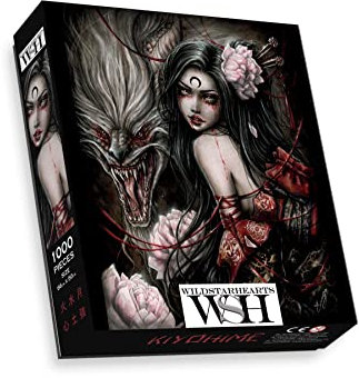 Kiyohime Puzzle mit 1000 Teilen, Enys Guerrero Artwork Gothic Okkult, dunkler Fantasy-Druck (inkl. Poster-Puzzle-Anleitung)