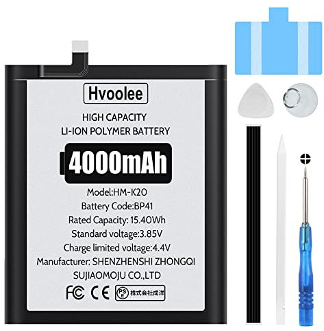 4000mAh Akku kompatibel mit Xiaomi Redmi K20, Hoher Kapazität Li-Ion Polymer Battery Redmi Mi 9T BP41 mit Reparaturset Akku-Austausch Ersatz Set