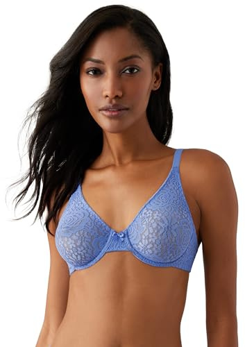Wacoal Halo Lace Underwire Bra 851205 Blue Hydrangea 36D