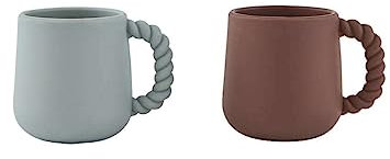 OYOY Living Design Mellow - 2-Becher Braun aus Silikon H7,5x10x7cm 2er Satz