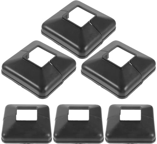 DOITOOL 6 Pièces Capuchon De Jupe De Poteau De Clôture Couvercle De Base De Poteau Capuchons De Poteaux En Béton Enveloppes De Colonne Pour Porche Décor Plastique Extérieur Composant