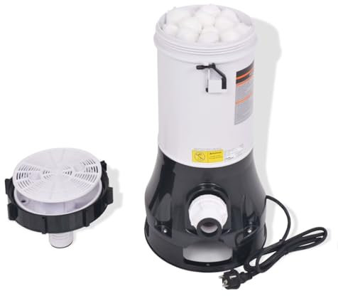 Homgoday Pompa con Filtro per Piscine Intex Bestway 185 W 4,4 m³/h, Mobili per Casa Interno Esterno Soggiorno Camera da Letto