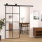NITCA Schiebetür Komplettset Glas Glasschiebetür Schiebetüren mit Beschlag Schiebetürsystem Komplett-Set Glasschiebetüren Innen Für Eingangsbereich 90 x 205 cm ESG-Glas & Aluminium-5