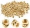 Amabro 100PCS M3x4x5mm Threaded Inserts, 3D Printing Brass Nuts Threaded Inserts Thread Knurled Heat Brass Nut for 3D Printing Parts Laptop Automotive Plastic Shell