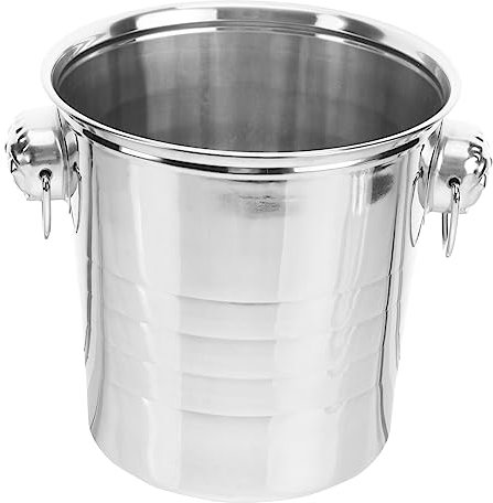 MAGICLULU Eiskübel Aus Edelstahl Camping Kühlboxen Isoliert Tragbare Kühlbox Kühleimer Tragbare Badewanne Eisträger Aus Edelstahl Eiskübel Für Partys Bier Metall Rostfreier Stahl Weinflasche