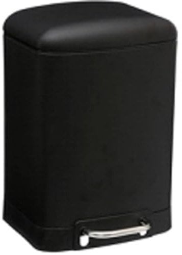 5Five - Poubelle cuisine 20 litres - Noir - Ariane - Poubelle en Acier - Seau amovible et Poignée arrière