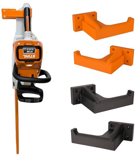 Halterung passend für STIHL Kettensäge Motorsäge Wandhalterung Gerätehalterung Zubehör Befestigung Wandhalter (Schwarz, Ausführung Rechts)