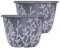 SG Traders Premium Plant Pots Suitable For Indoor Outdoor Use, Includes Flower Pots Designed To Enhance Space Stylish Indoor Plant Pots Durable Outdoor Planters for Garden (30cm-Grey White - Pack 2)