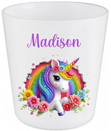 Gobelet en Plastique pour Enfants | Gobelet Personnalisé avec Nom |Verre Plastique Incassable Personnalisé