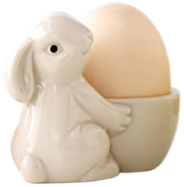 Portauova Ceramica Pasqua, Simpatico Coniglietto Ceramica Gres Gallina Portauova Supporto Porta, Portauova di Coniglietto per La Decorazione della Tavola di Pasqua