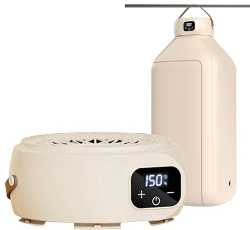 Kensbro Sèche-linge électrique portable – Sèche-linge à air chaud 500 W avec minuterie, stérilisation UV et arrêt automatique, pour tous les besoins de séchage