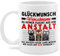 Tasse Tassen 325ml - Glückwunsch zu deiner Flucht aus der Anstalt Abschiedsgeschenk Kollegen | Abschiedsgeschenke für Kollege Geschenk zur Verabschiedung Kollegin - 325 ml - Weiß