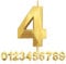 Geburtstagskerzen Zahlen 4, 5cm 3D Gold Geburtstagskerzen, Kerzen Geburtstag, Zahlenförmige Kerze, Tortendeko Geburtstag für Geburtstag Party, Hochzeiten, Jubiläen, Birthday Candle Nummer 4