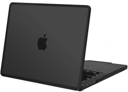 MOSISO Funda Compatible con MacBook Pro 14 Pulgadas 2025-2021 M5 M4 M3 M2 M1 A3434 A3112 A3185 A3401 A2918 A2992 A2779 A2442, TPU Suave Marco Bumper Anti-Cracking Carcasa Plástico,Negro