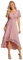 Ever-Pretty Robe Soirée Rose Poussiéreuse 42 - Femme - Occasion Spéciale - Col en V - Manches Courtes - A Line - Au Genou