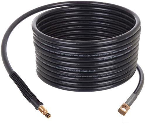 Tubo flessibile ad alta pressione TECHKAR 200 bar lunghezza 5 m compatibile con idropulitrice PARKSIDE PHD 150 170 con fusto e cubo