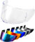 PSLER Visière de Casque pour LS2 Outer FF320 Rapid FF353 Assault FF328 Stream FF800, Visière Teintée pour Casque de Moto Accessoires de Remplacement(Transparent)